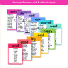 Synonym and Antonym Posters - Bright English Decor - Miss Jacobs Little Learners