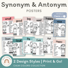 Synonym and Antonym Posters - Calm Colors English Decor - Miss Jacobs Little Learners