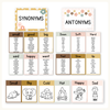 Synonym and Antonym Posters - Daisy Gingham Neutrals English Decor - Miss Jacobs Little Learners
