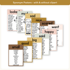 Synonym and Antonym Posters - Daisy Gingham Neutrals English Decor - Miss Jacobs Little Learners