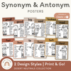 Synonym and Antonym Posters - Desert Neutrals English Decor - Miss Jacobs Little Learners