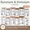 Synonym and Antonym Posters - Neutrals English Decor - Miss Jacobs Little Learners