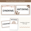 Synonym and Antonym Posters - Neutrals English Decor - Miss Jacobs Little Learners