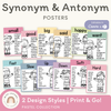 Synonym and Antonym Posters - Pastel English Decor - Miss Jacobs Little Learners