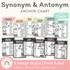 Synonym and Antonym Anchor Chart - Pastel Composition Notebook Math Decor - Miss Jacobs Little Learners