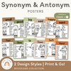 Synonym and Antonym Posters - Woodland English Decor - Miss Jacobs Little Learners