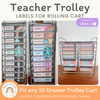 Teacher Trolley Labels - Cutesy Composition Notebook Classroom Decor - Miss Jacobs Little Learners