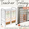 Teacher Trolley Labels for Rolling Cart - Woodland Classroom Decor - Miss Jacobs Little Learners