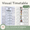 Visual Timetable Daily Schedule - Modern Botanical Classroom Decor - Miss Jacobs Little Learners