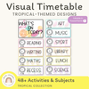 Visual Timetable | Editable | Tropical Theme - Miss Jacobs Little Learners
