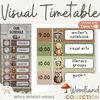 Visual Timetable Daily Schedule - Woodland Classroom Decor - Miss Jacobs Little Learners
