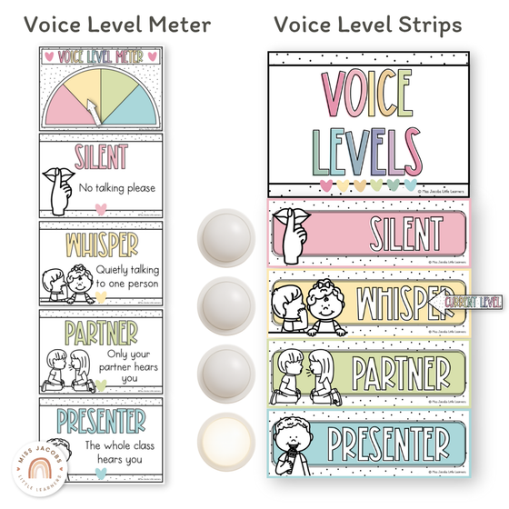 Voice Levels - Spotty Pastel - Miss Jacobs Little Learners