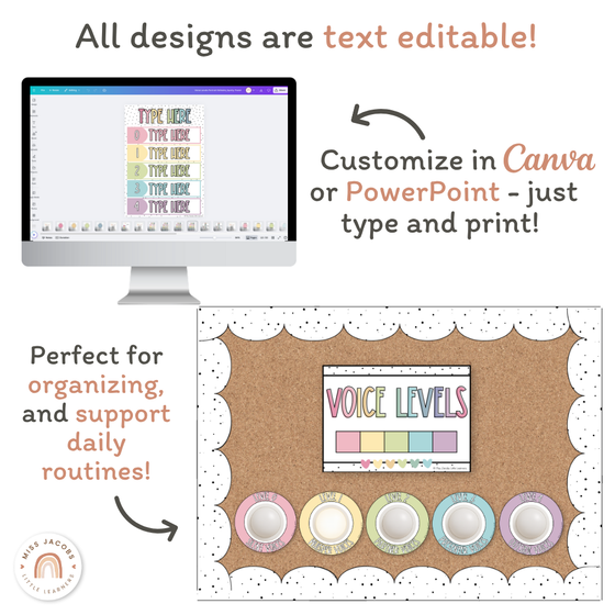 Voice Levels - Spotty Pastel - Miss Jacobs Little Learners