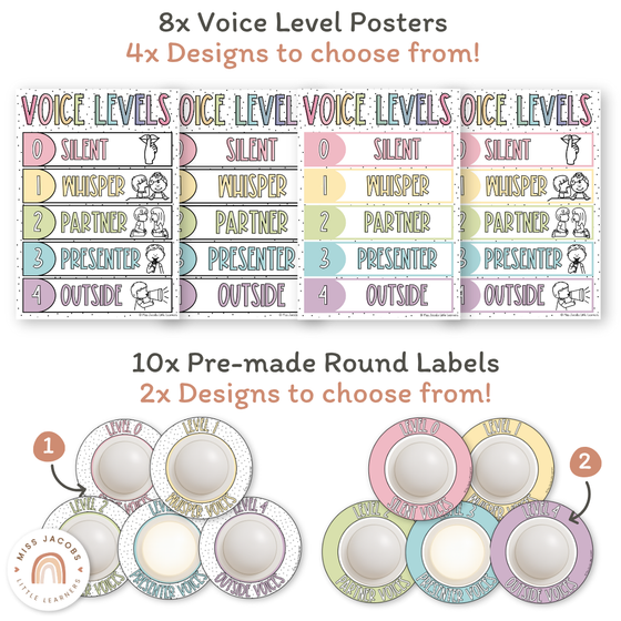 Voice Levels - Spotty Pastel - Miss Jacobs Little Learners