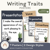 Writing Traits Posters - Boho Plants English Classroom Decor - Miss Jacobs Little Learners
