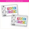 Addition Strategies Posters - Bright Theme - Miss Jacobs Little Learners
