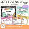 Addition Strategies Posters - Cutesy Composition Notebook Math Decor - Miss Jacobs Little Learners