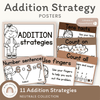 Addition Strategies Posters | Ombre Neutral Math Classroom Decor - Miss Jacobs Little Learners