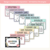 Addition Strategies Posters - Pastel Composition Notebook Math Decor - Miss Jacobs Little Learners