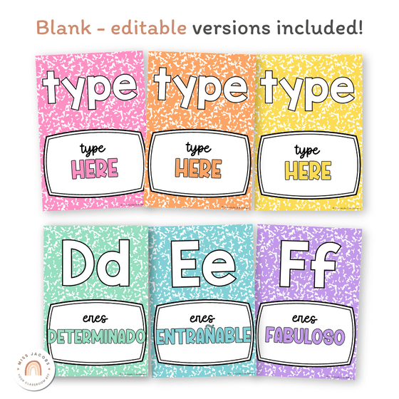Affirmation Alphabet Posters - Colored - Cutesy Classroom Decor - Miss Jacobs Little Learners