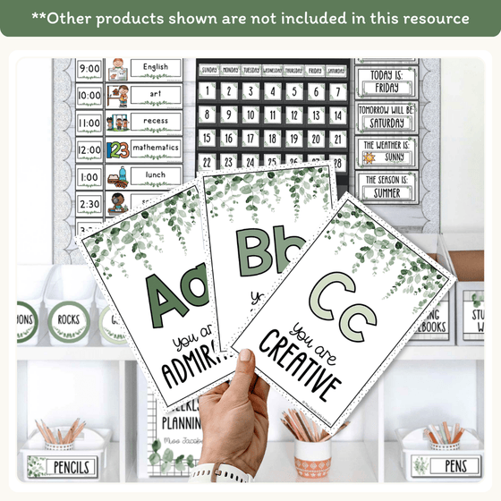 Affirmation Alphabet Posters - Modern Botanical Theme - Miss Jacobs ...