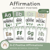 Affirmation Alphabet Posters - Modern Botanical Decor - Miss Jacobs Little Learners