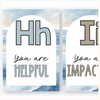 Affirmation Alphabet Posters - Modern Ocean Classroom Decor - Miss Jacobs Little Learners
