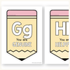Affirmation Alphabet Posters - Pastel Composition Notebook Classroom Decor - Miss Jacobs Little Learners
