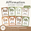 Affirmation Alphabet Posters - Woodland Theme Classroom Decor - Miss Jacobs Little Learners