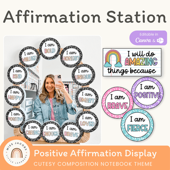 Affirmation Station - Cutesy Classroom Decor