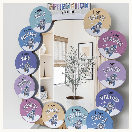 Affirmation Station - Dreamy Space Theme Classroom Decor - Miss Jacobs Little Learners
