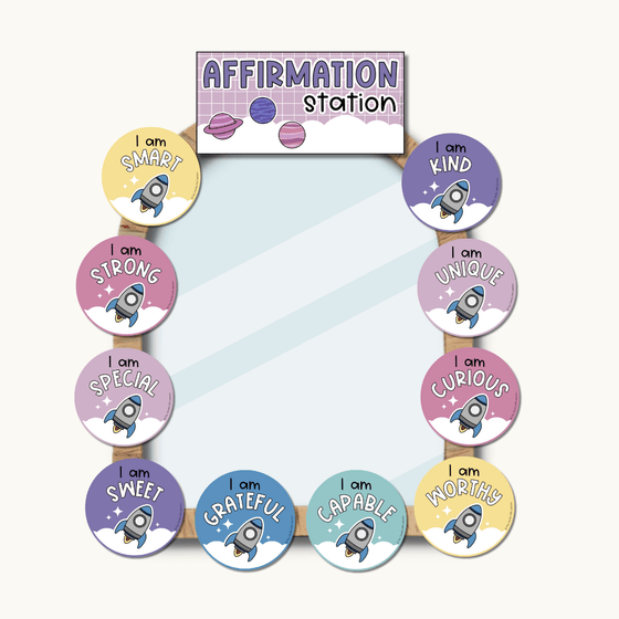 Affirmation Station - Dreamy Space Theme Classroom Decor - Miss Jacobs Little Learners