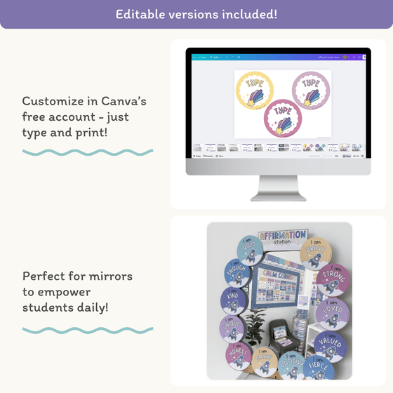 Affirmation Station - Dreamy Space Theme Classroom Decor - Miss Jacobs Little Learners