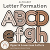 Alphabet Letter Formation Posters - Neutrals Classroom Decor - Miss Jacobs Little Learners