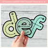 Alphabet Letter Formation Posters - Pastel Composition Notebook Classroom Decor - Miss Jacobs Little Learners