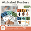 Alphabet Posters Bundle - ASL & Auslan - Cute Jungle Animals - Miss Jacobs Little Learners