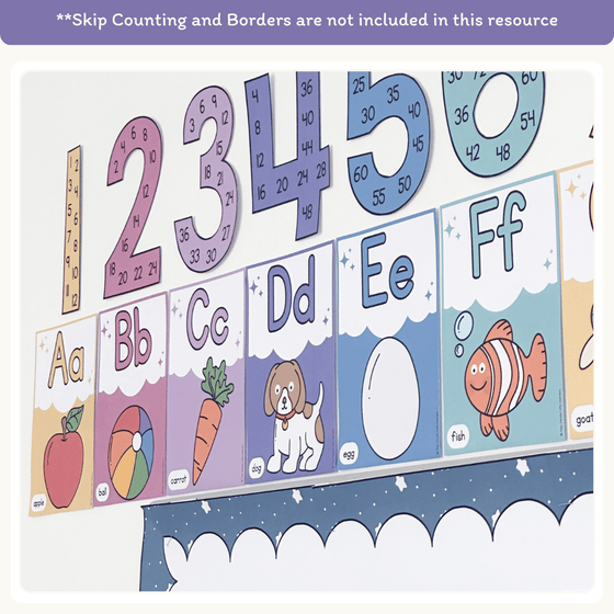 Alphabet Posters Bundle: English, ASL & Auslan - Dreamy Space Decor - Miss Jacobs Little Learners