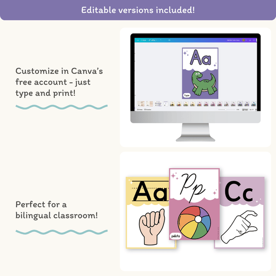 Alphabet Posters Bundle: English, ASL & Auslan - Dreamy Space Decor - Miss Jacobs Little Learners