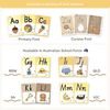 Alphabet Posters Bundle: English, ASL & Auslan - Happy Hive Classroom Decor - Miss Jacobs Little Learners