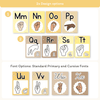 Alphabet Posters Bundle: English, ASL & Auslan - Happy Hive Classroom Decor - Miss Jacobs Little Learners