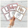 Alphabet Posters Bundle: English, ASL & Auslan - Pastel Composition Notebook Decor - Miss Jacobs Little Learners