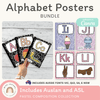 Alphabet Posters Bundle: English, ASL & Auslan - Pastel Composition Notebook Decor - Miss Jacobs Little Learners