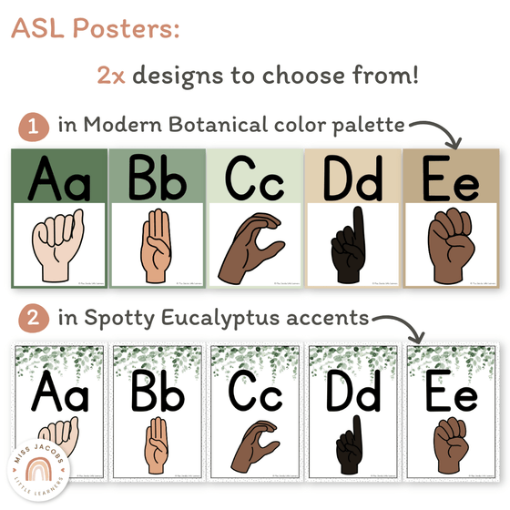 Alphabet Posters Bundle - Modern Botanical Decor - Miss Jacobs Little Learners