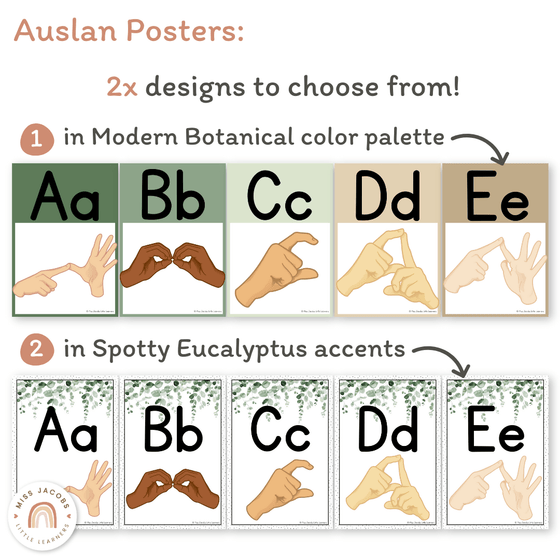 Alphabet Posters Bundle - Modern Botanical Decor - Miss Jacobs Little Learners