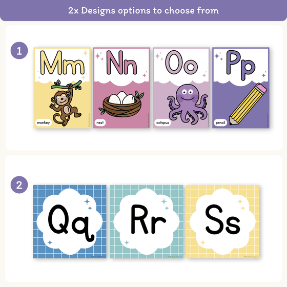 Alphabet Posters - Dreamy Space Classroom Decor - Miss Jacobs Little Learners