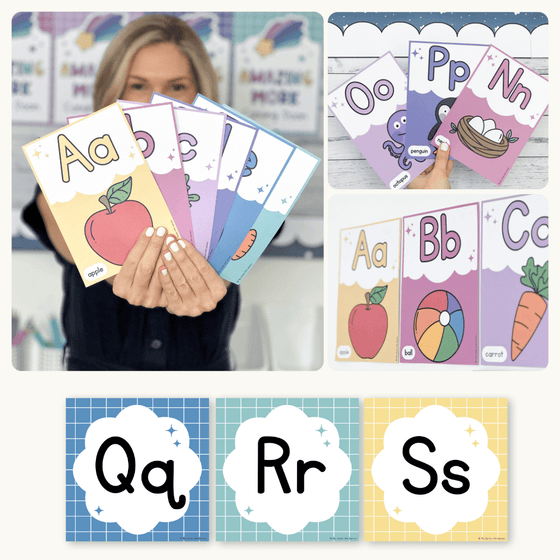 Alphabet Posters - Dreamy Space Classroom Decor - Miss Jacobs Little Learners