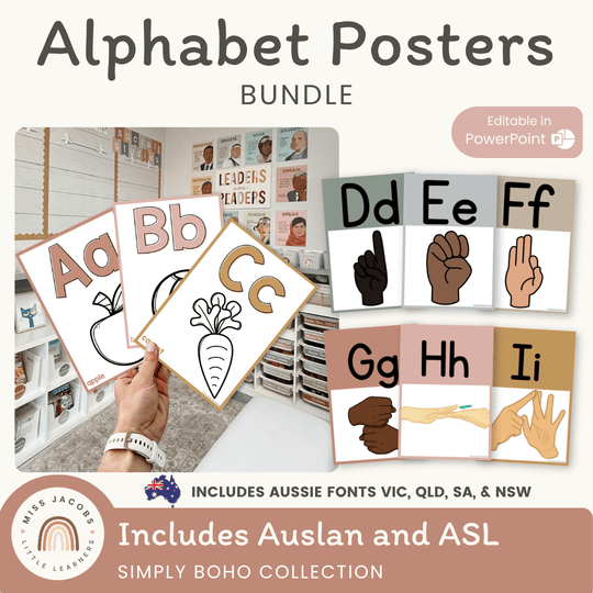 ALPHABET POSTERS MINI BUNDLE | SIMPLE BOHO