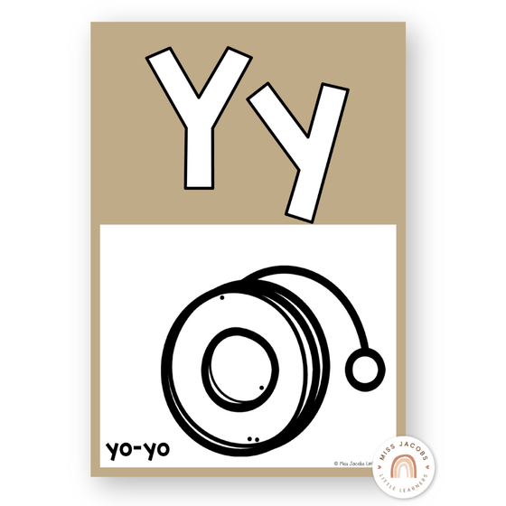 Alphabet Posters Natural Colors - Modern Botanical Decor - Miss Jacobs Little Learners