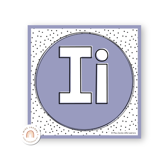 Alphabet Posters - Spotty Pastel Classroom Decor - Miss Jacobs Little Learners