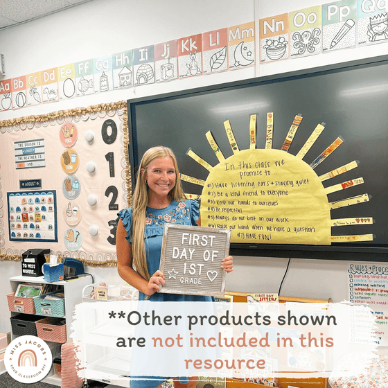 Alphabet Posters - Spotty Pastel Classroom Decor - Miss Jacobs Little Learners